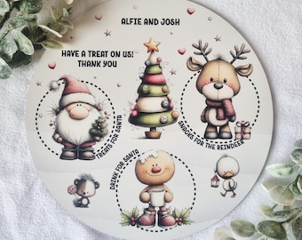 Personalised Christmas Eve Plate, Christmas Plate Family tradition, Xmas Plate, Christmas Eve, Santa Plate, Father Christmas Plate