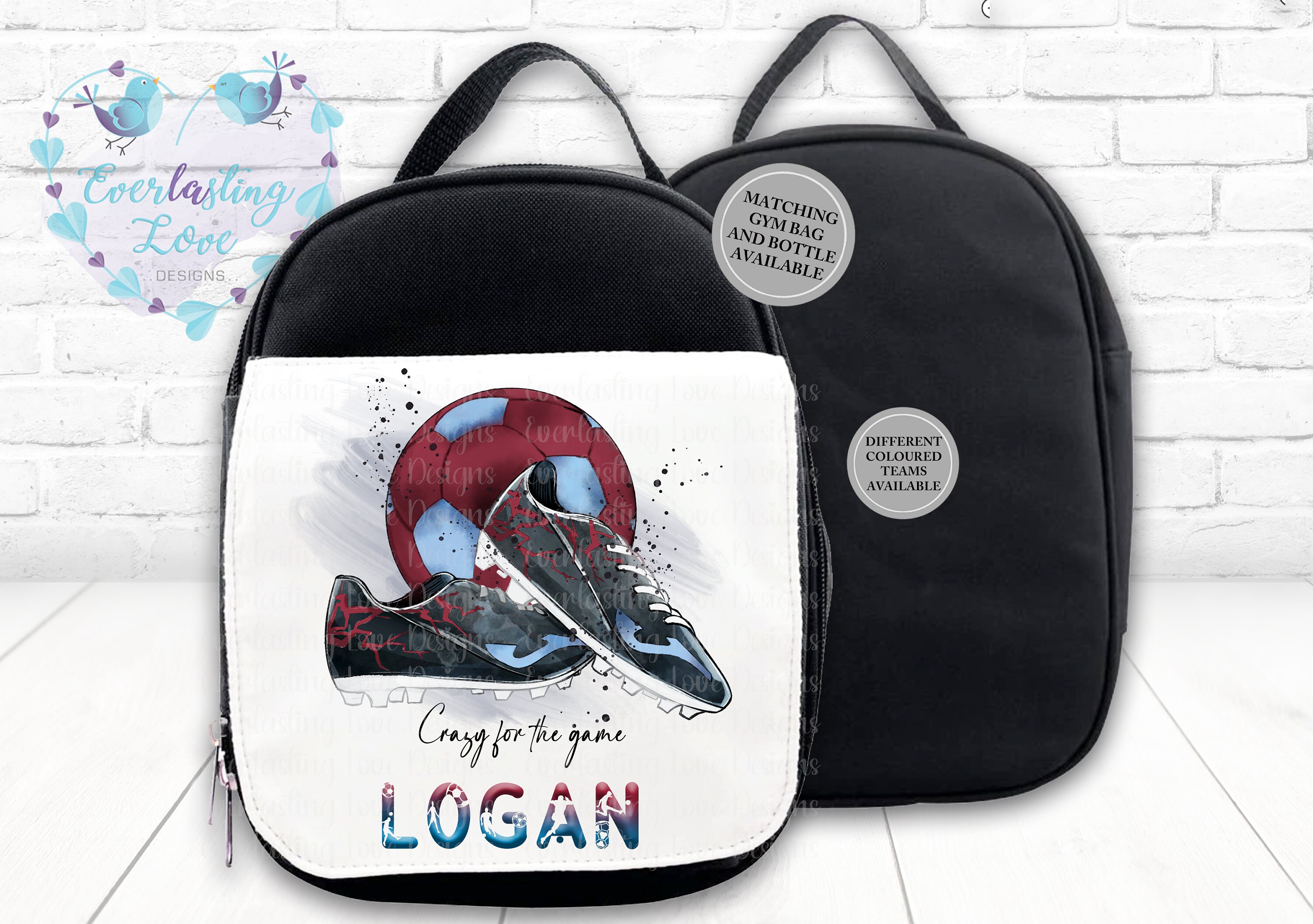 Personalised Football Team Lunch Bag Bottle Bundle Back to Etsy UK