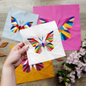 Verbreite deine Flügel - Foundation Paper Piecing, PDF Download, FPP Anleitung, Quilt Block Anleitung