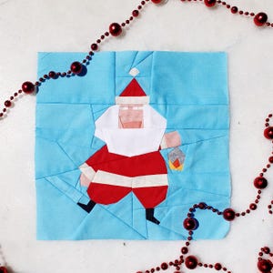 Oh Santa - Foundation Paper Piecing, PDF download, FPP Pattern, Quilt Block Pattern