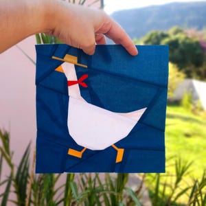 Quacktastic Goose - Foundation Paper Piecing, PDF download, FPP Pattern, Quilt Block Pattern