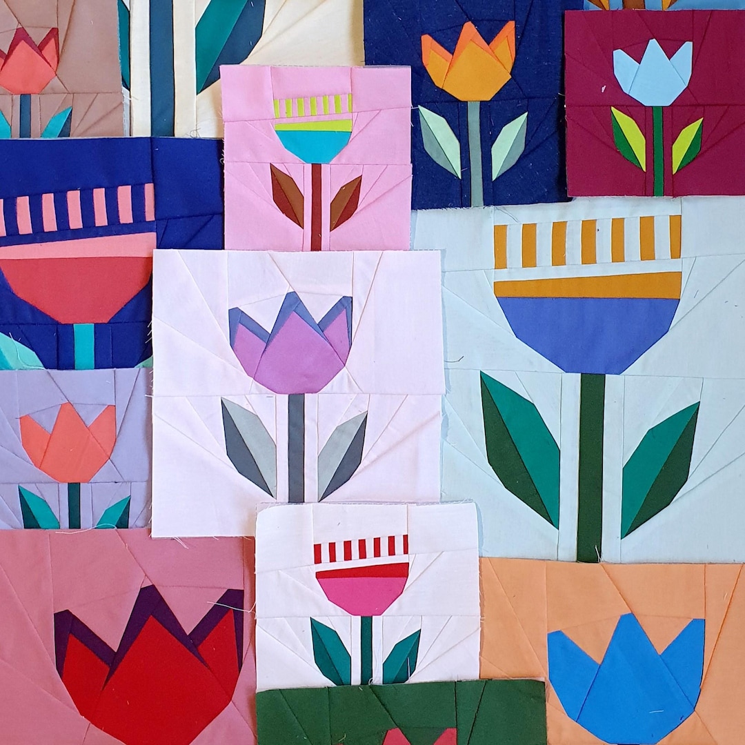 Floral Dreamscape - FPP Quilt Block Pattern | Foundation Paper Piecing ...