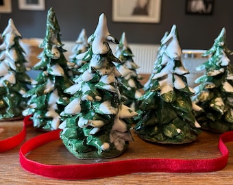 Handmade ceramic Christmas tree ornament