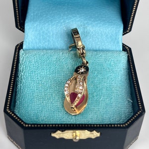 NWT Juicy Couture Vintage rosa SANDALIA zapato pulsera encanto