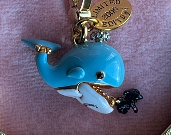 Brand New RARE! Juicy Couture BLUE WHALE w/ Terrier Bracelet Charm