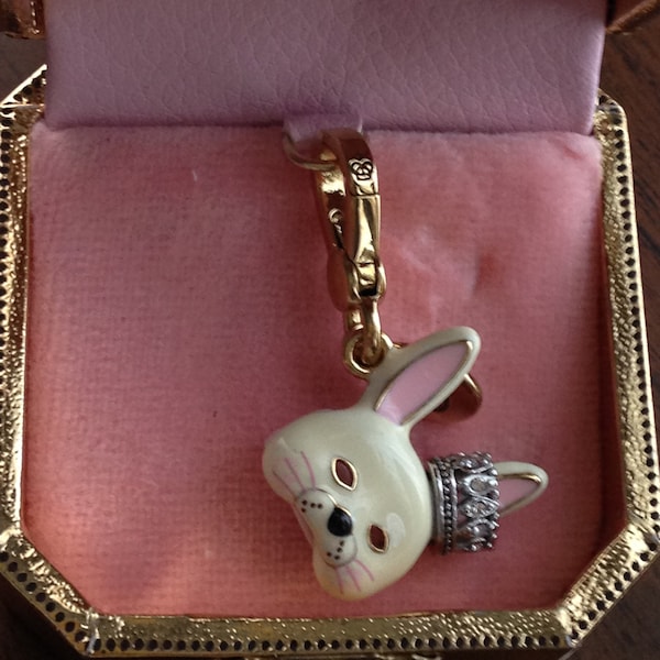 NWT Juicy Couture Bunny Mask Gold Bracelet Charm