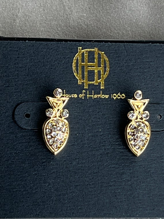NEW! House of Harlow 1960 Pineapple Gold Stud  Ea… - image 1