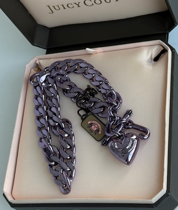 NWT JUICY COUTURE Purple Metallic Starter Necklace (401ZPMN1) - Etsy