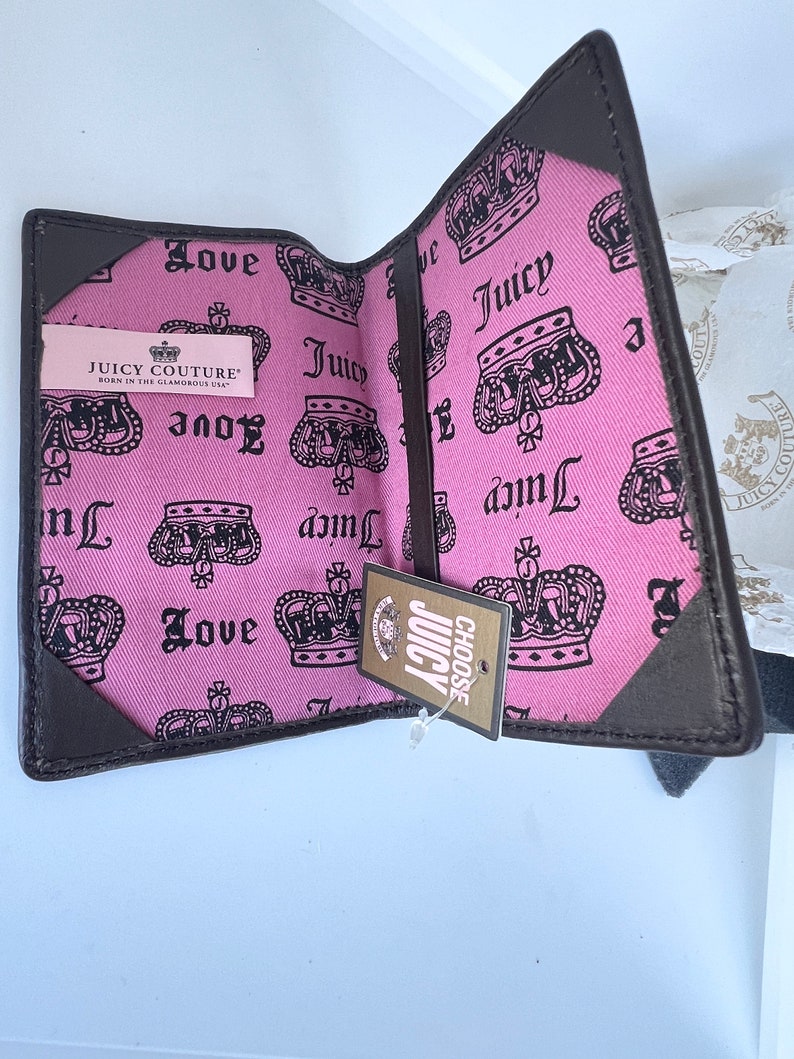 NWT Juicy Couture Logo Tan Brown PASSPORT Case Cover Etsy UK