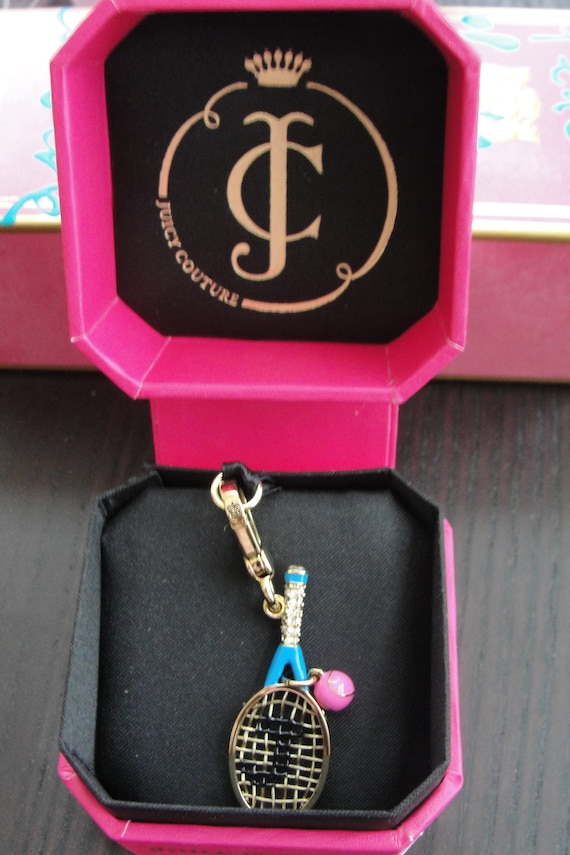 Brand New Juicy Couture TENNIS RACQUET Bracelet Charm Gem
