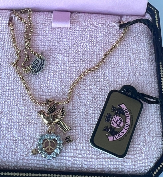 Juicy couture gold chain necklace outlet
