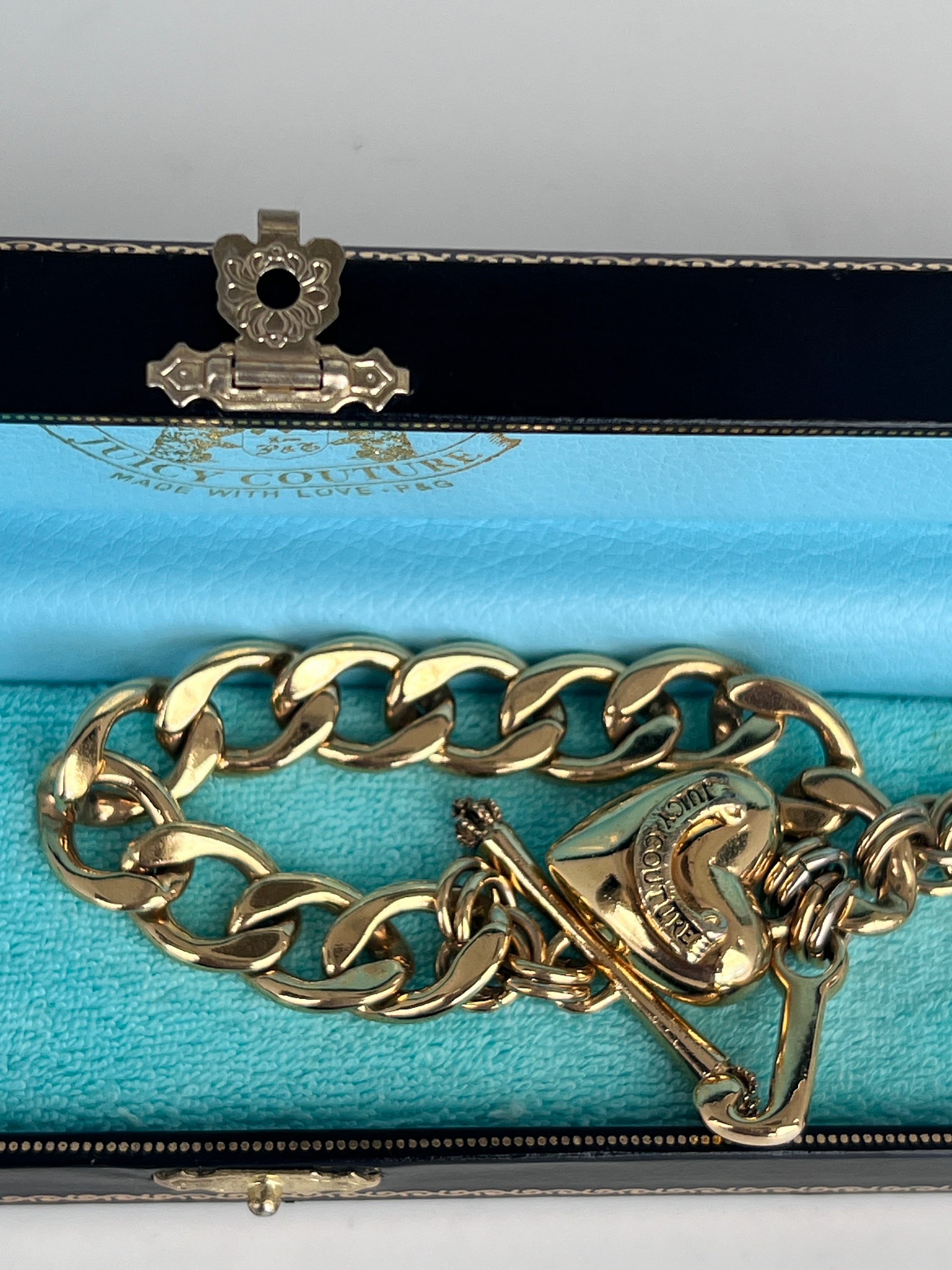 New Juicy Couture VINTAGE Puff Heart Gold STARTER BRACELET GD4GB13 - Etsy