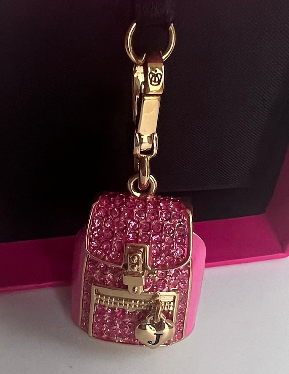 Buy NWT Juicy Couture Pave PINK BACKPACK Bracelet Charm  display picture 2