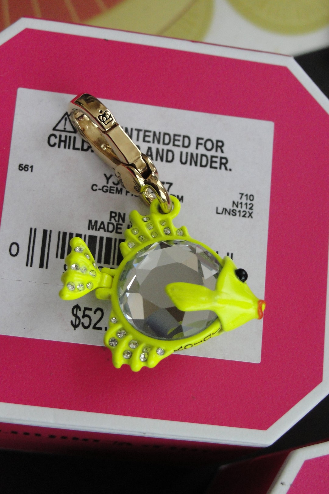 NWT Juicy Couture Yellow Gem Fish Bracelet Charm - Etsy