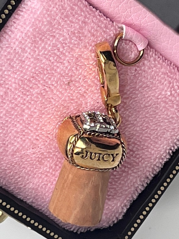 NWT Juicy Couture  CHAMPAGNE CORK Bracelet Charm