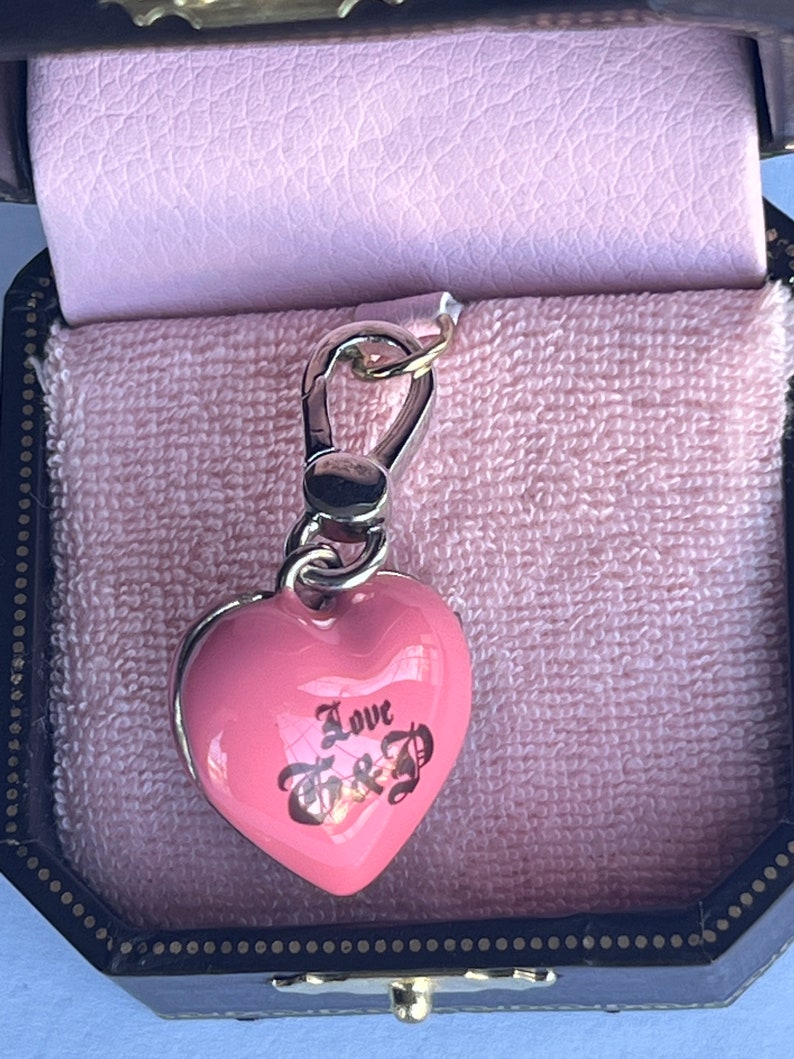 Brand New RARE Juicy Couture HEART CROWN Locket Bracelet Charm image 3