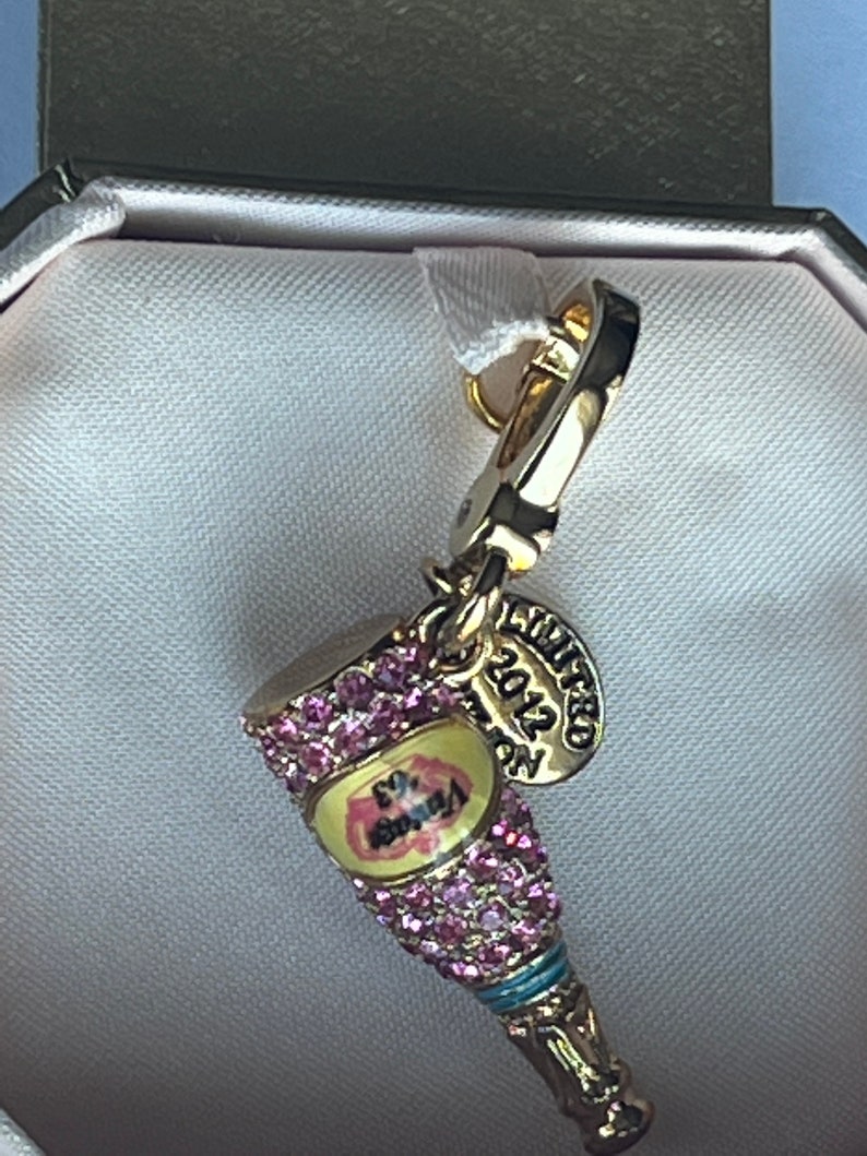 Brand New Juicy Couture PINK Champagne Bracelet Charm - Etsy