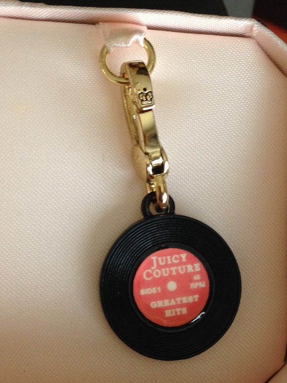 NWT Juicy Couture VINYL Music RECORD Bracelet Charm