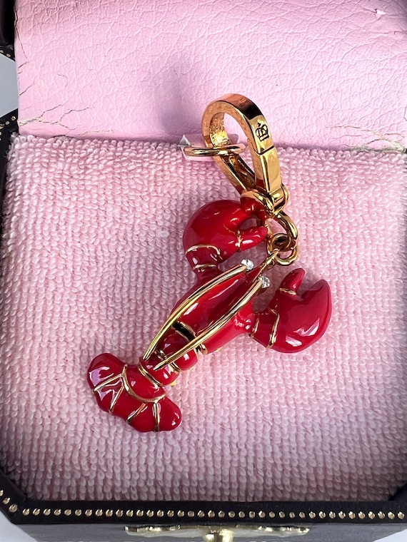 NWT Juicy Couture RED LOBSTER Gold Bracelet Charm