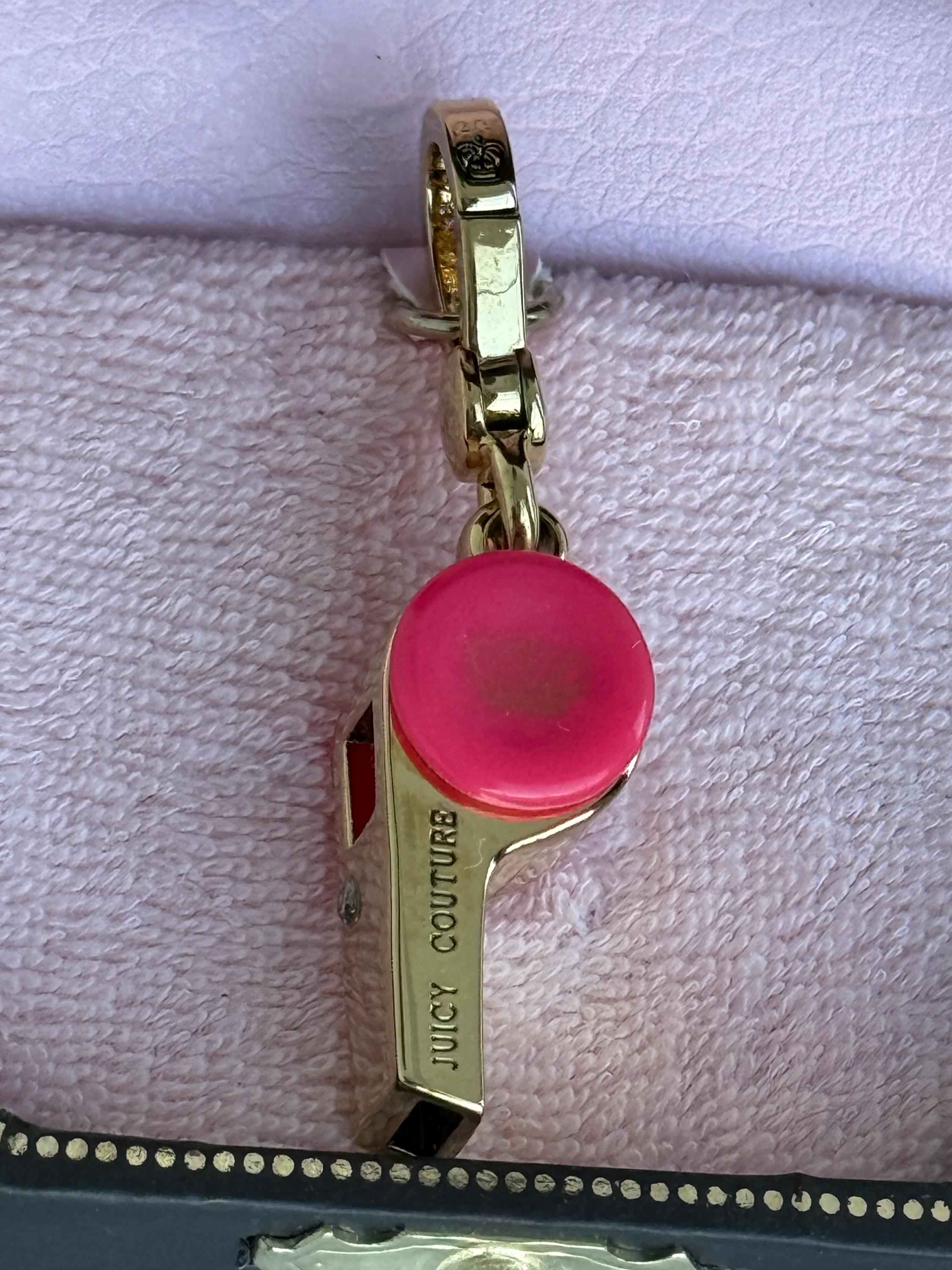 NWT ジューシークチュール ピンクホイッスル ゴールドブレスレット 