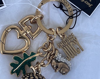 NWT Juicy Couture ACORN SQUIRREL Charm Key Fob Keychain