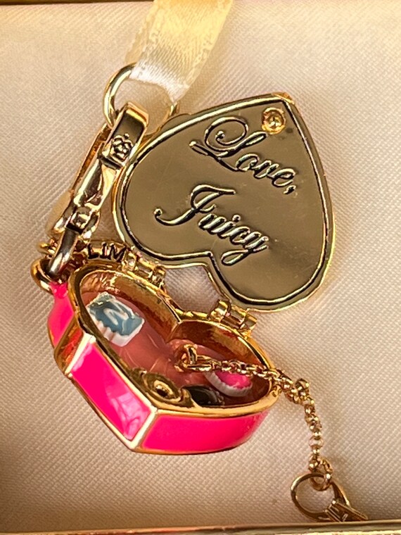 NWT Juicy Couture Pave Pink HEART CANDY Box W/ Ring Bracelet Charm