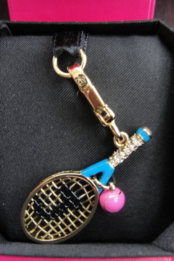 Brand New Juicy Couture TENNIS RACQUET Bracelet Charm Gem
