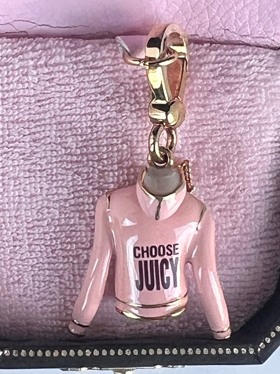 NIB Juicy Couture PINK HOODIE Jacket Gold Bracele… - image 3