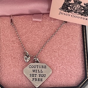 Collar de plata NWT JUICY COUTURE Will Set You Free