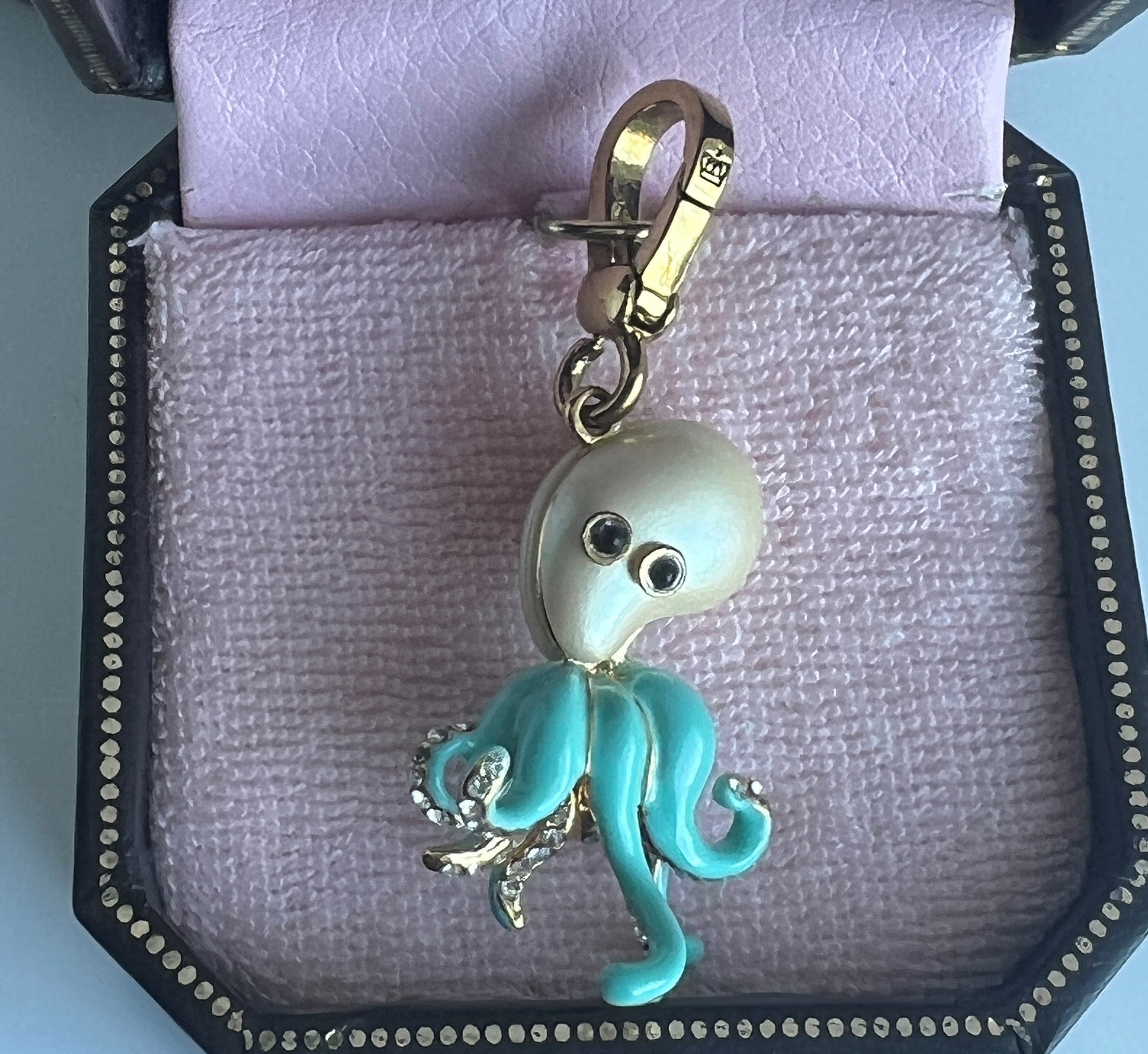 NWT Juicy Couture BLUE OCTOPUS Bracelet Charm Etsy