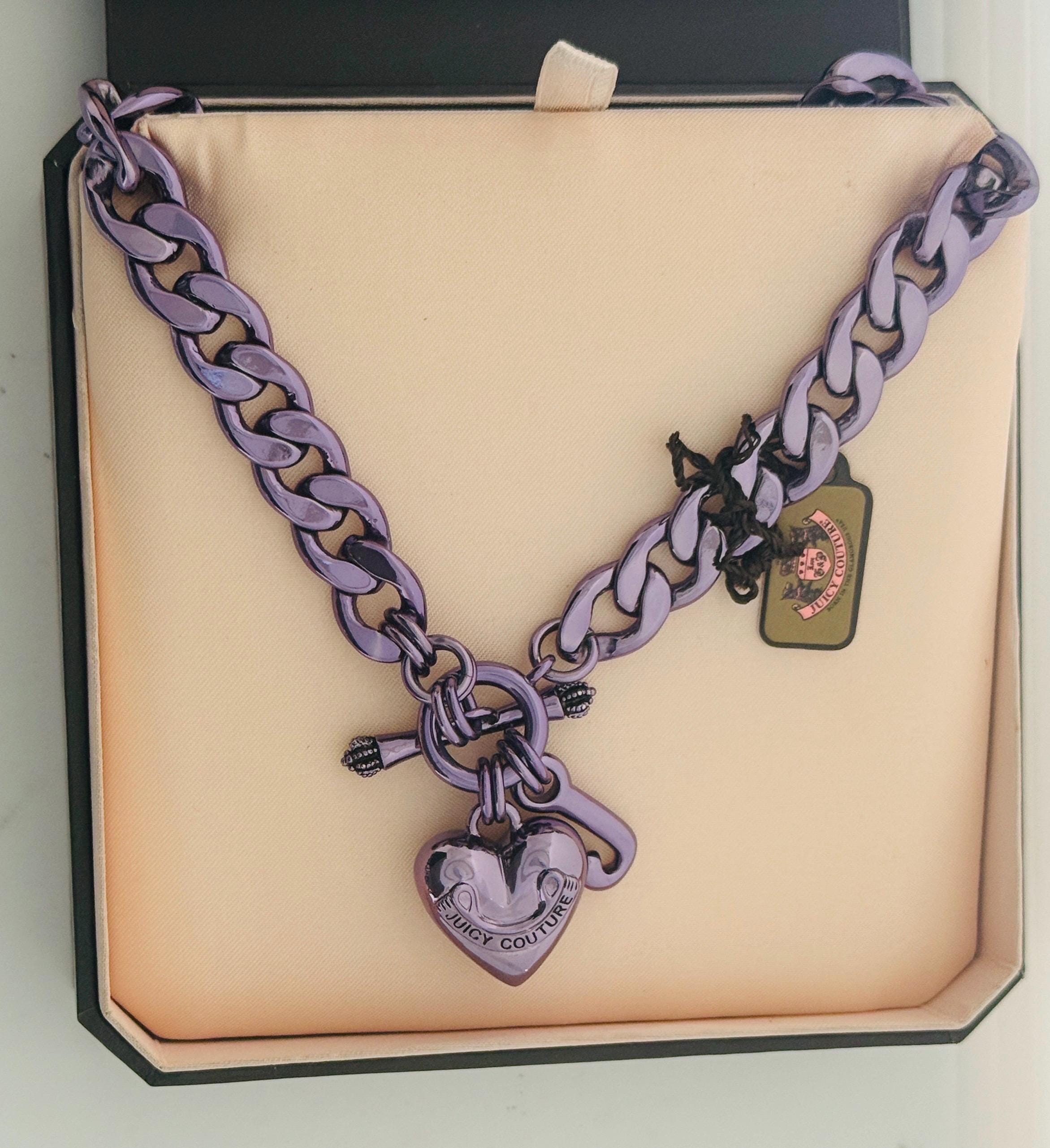 NWT JUICY COUTURE Purple Metallic Starter Necklace (401ZPMN1) - Etsy
