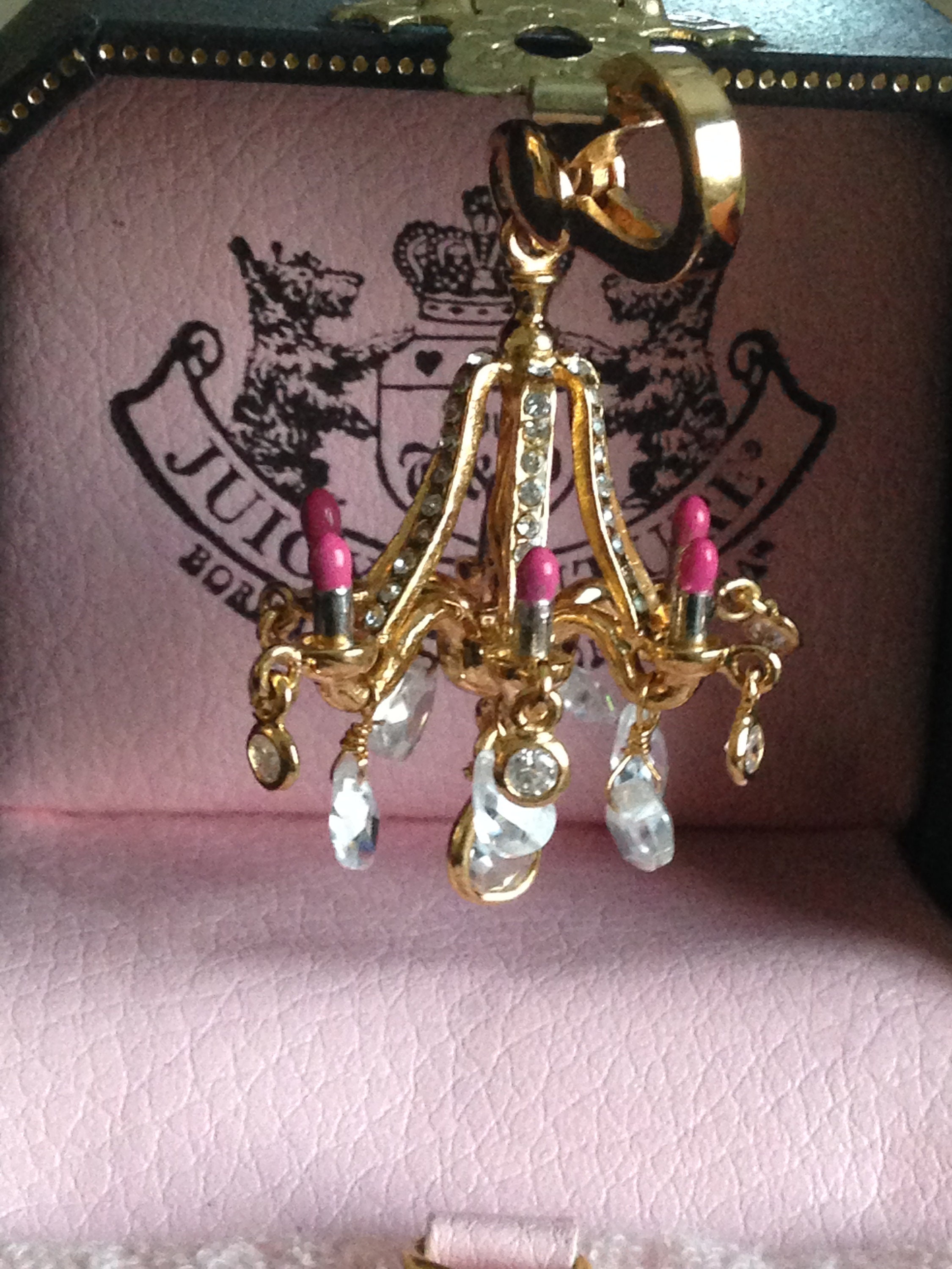 New Rare Juicy Couture Lipstick Chandelier Bracelet Charm