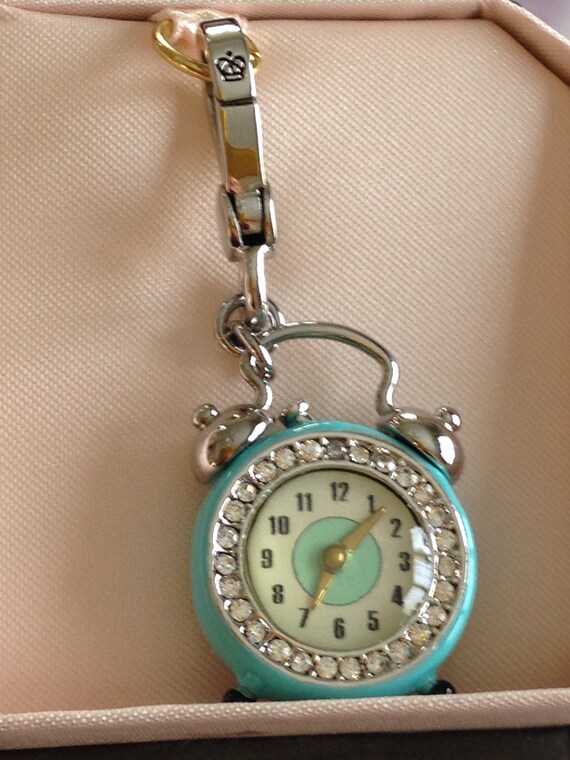 Brand New Juicy Couture ALARM CLOCK Bracelet Charm Gem