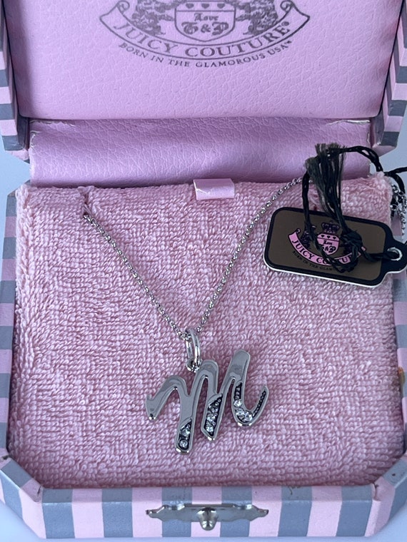 NEW Juicy Couture ALPHABET INITIAL Silver Chain Ne