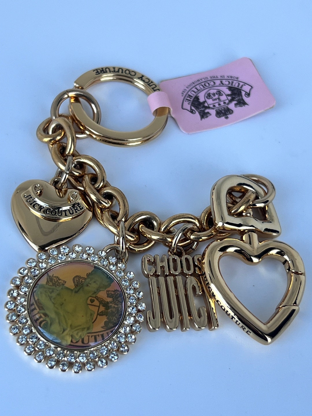 NWT Juicy Couture QUEEN MARIE Charm Key Fob Keychain