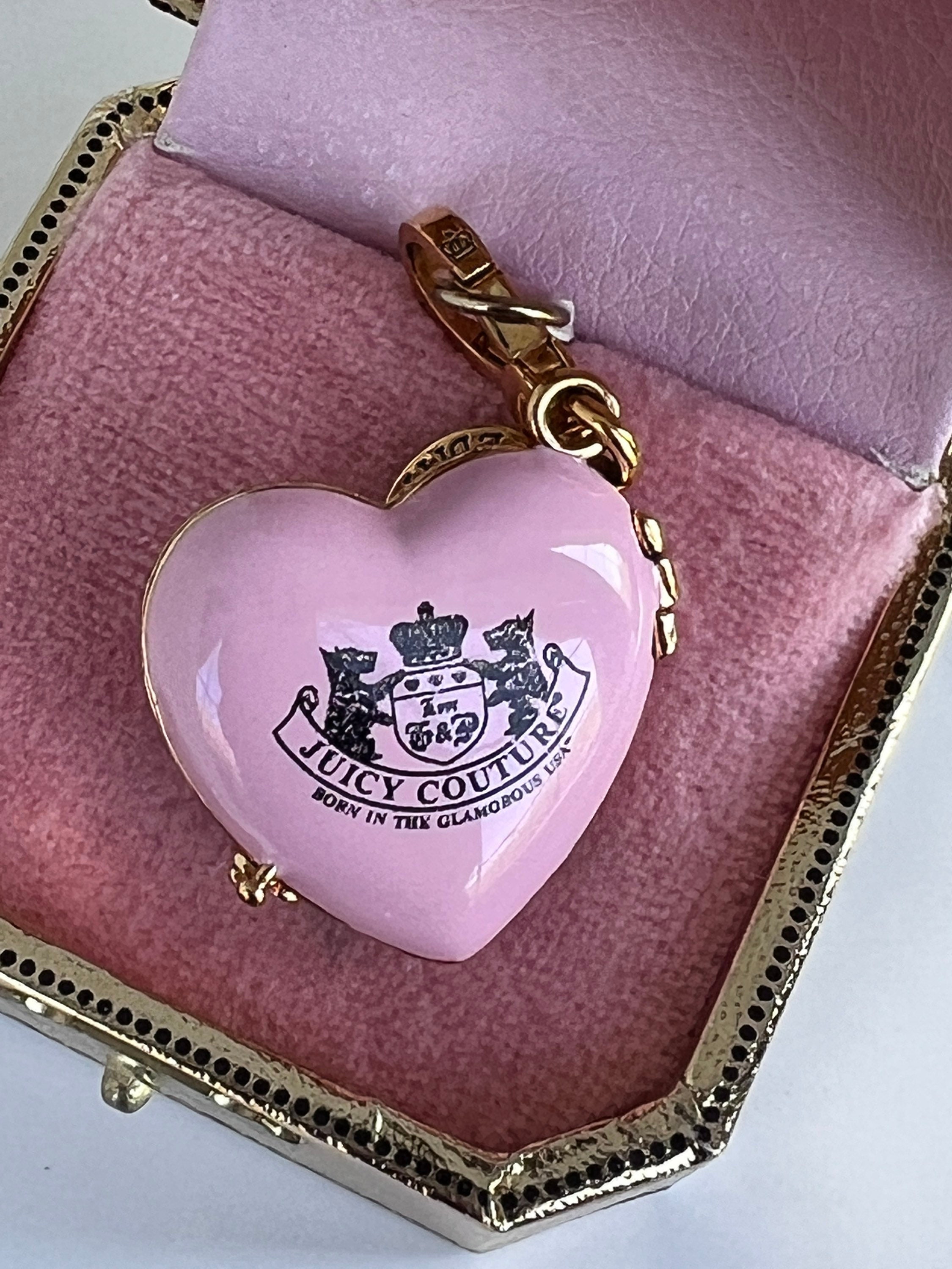 Baby pink juicy couture heart, necklace , pink