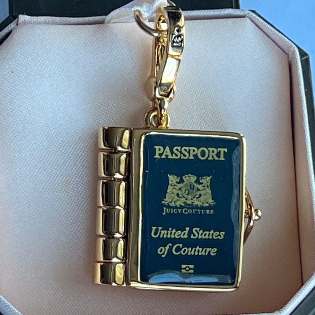 Juicy Couture PASSPORT Bracelet Charm BRAND NEW Etsy