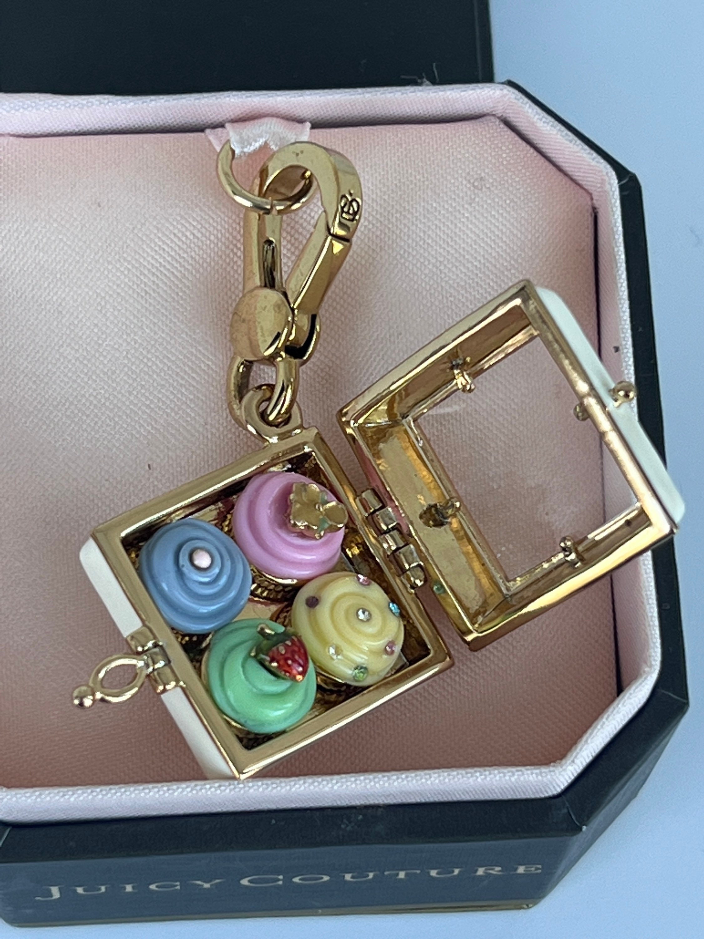NWT Juicy Couture BOX of CUPCAKES Bracelet Charm - Etsy
