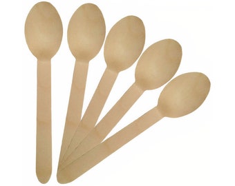 100pcs Birchwood Small Wooden Spoons cake Dessert Ice Cream Honey Baby Spoon Set 100pcs Birchwood Small Wooden Spoons cake Dessert Ice Cream Honey Baby Spoon Set