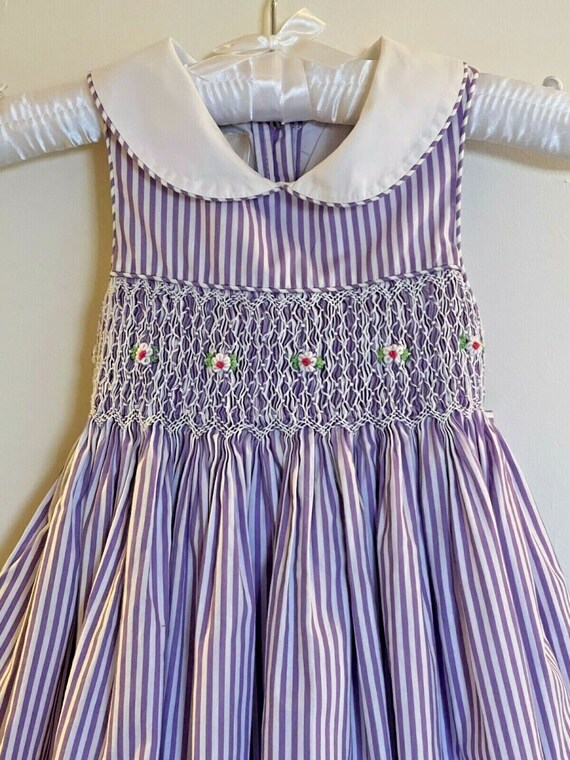 LAURA ASHLEY LONDON Vintage dress with fine purpl… - image 3