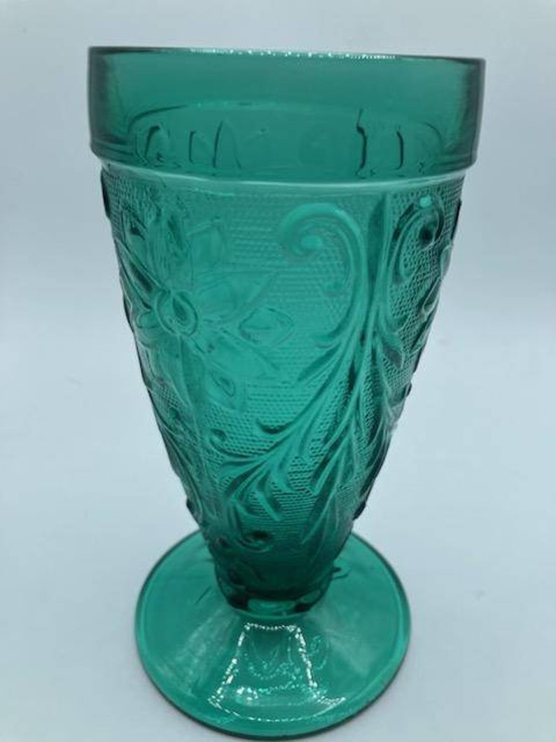 199398 Tiara Sandwich Spruce Green Glass Dinner Plate/salad Etsy