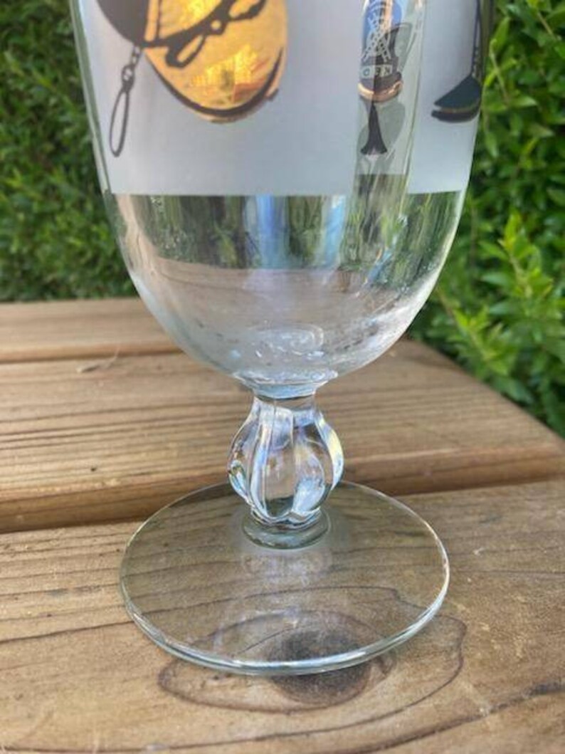 1960 Libbey Top Hat Cocktail Set Black Gold Martini Pitchers & Etsy