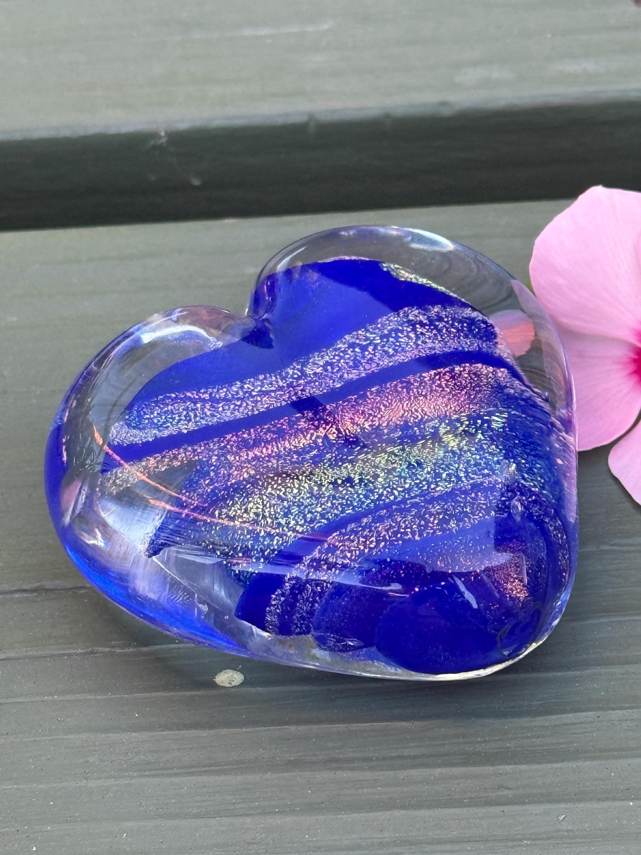 Blue Heart Glass Sculpture - Etsy