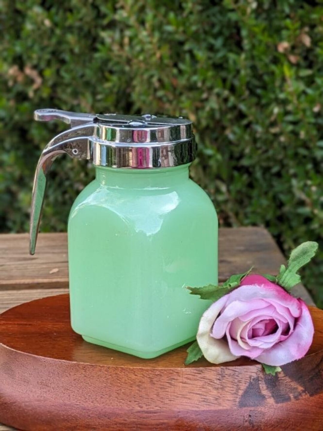 Vintage Table Craft Green Jadeite 6oz. Syrup Bottle/dispenser/kitchen