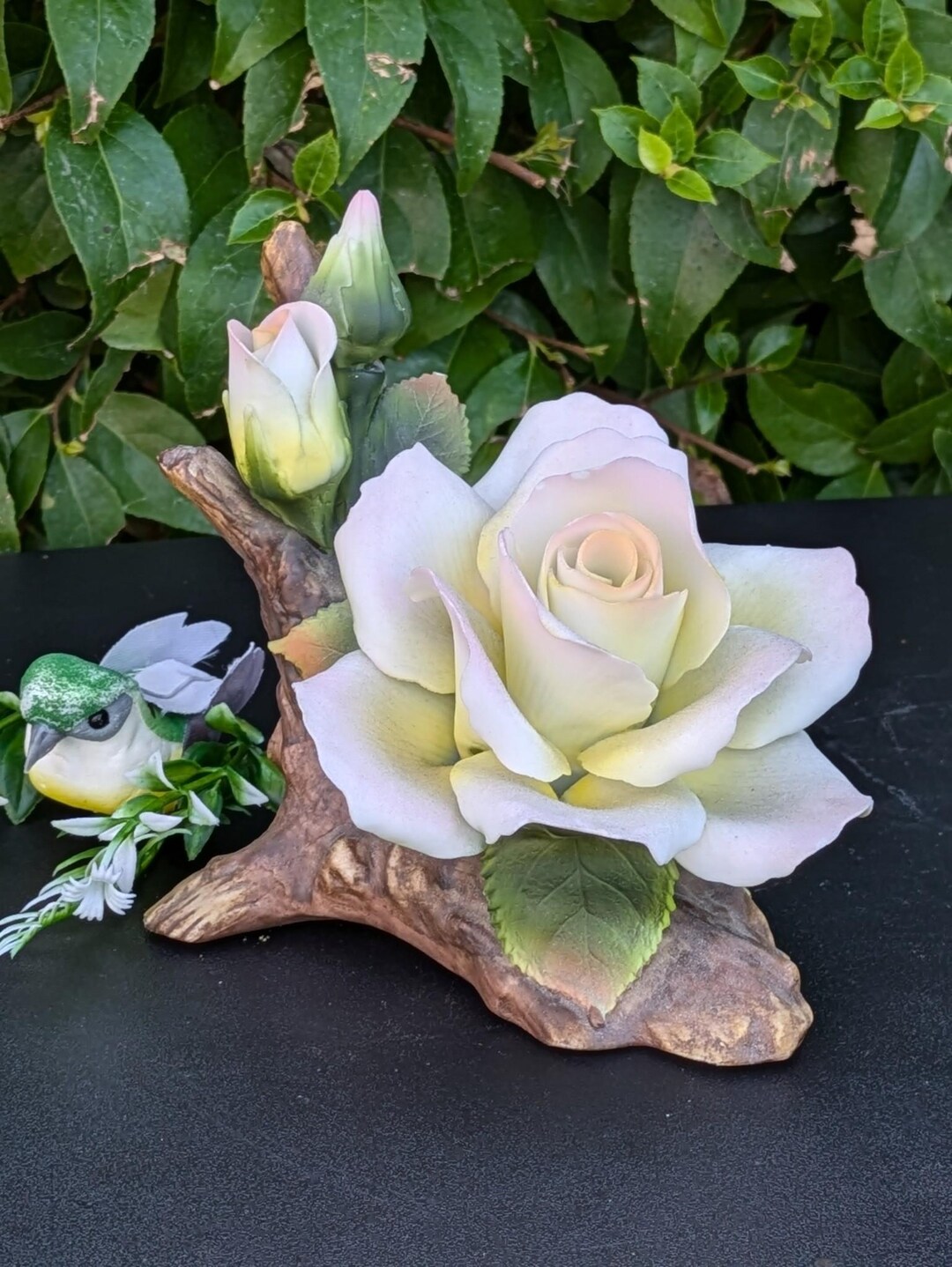 1993 Andrea Sadek Style Open Rose W/rose Buds Porcelain Figurine Marked ...