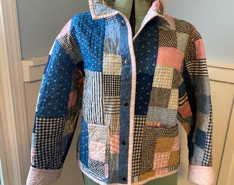 Patchwork Quilt Coat/ LARGE