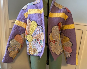 Purple Dresden Quilt Coat/Size Small