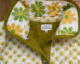 70’s Flower Power Quilt Coat MEDIUM