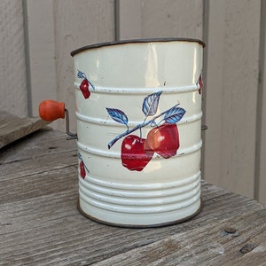 Mid Century Apple Motif Flour Sifter