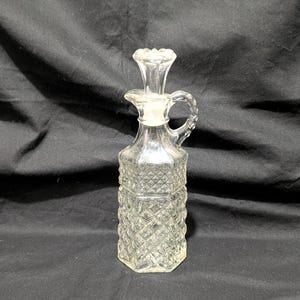 Mid Century Cruet with Stopper Oil Vinegar Dressing Dispenser